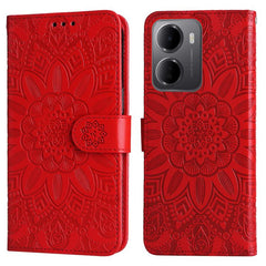 Funda para teléfono de piel con girasoles en...