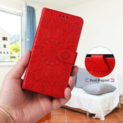 Funda para teléfono de piel con girasoles en...