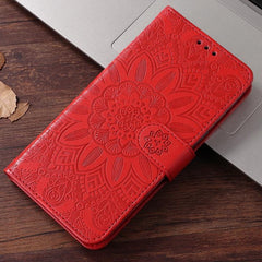 Funda para teléfono de piel con girasoles en...