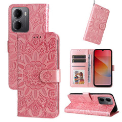 Funda para teléfono de piel con girasoles en...