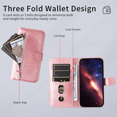 Funda para teléfono de cuero con cremallera ...