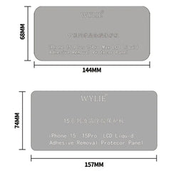 Placa de protección para quitar el pegamento...