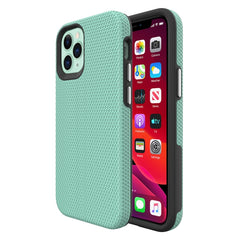 Funda TPU + PC con textura de armadura trian...