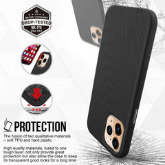 Funda TPU + PC con textura de armadura trian...