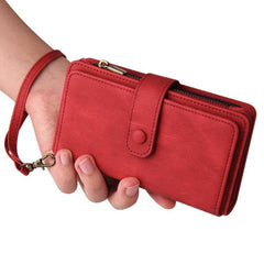 Funda de cuero para teléfono con cremallera ...