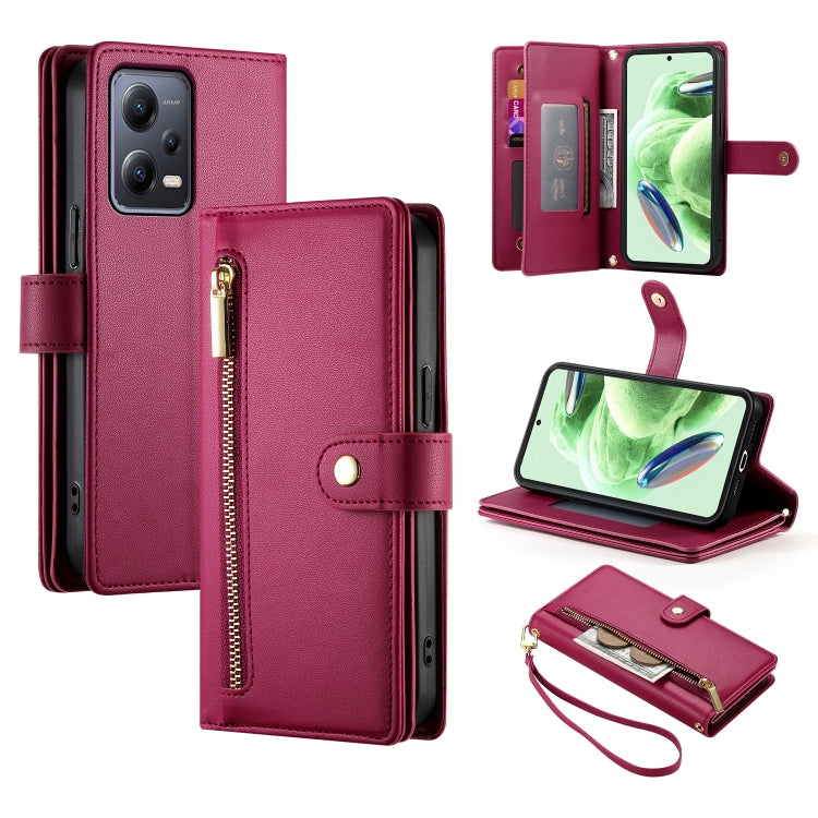 Cartera con cremallera y nueve ranuras para ...