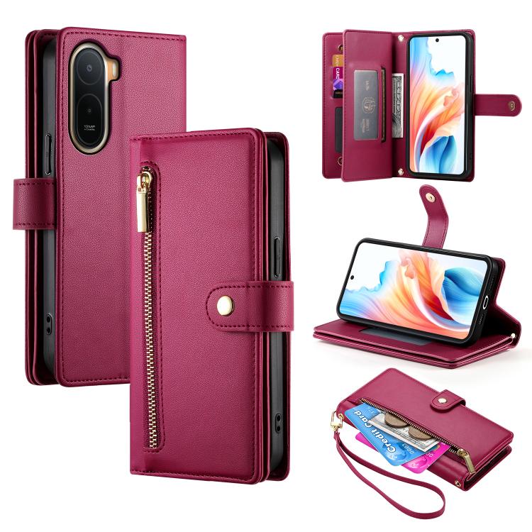 Cartera con cremallera y nueve ranuras para ...