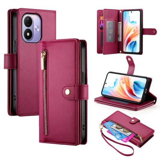Cartera con cremallera y nueve ranuras para ...