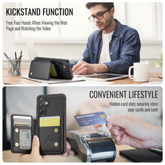 Estuche de cuero RFID para teléfono con esti...