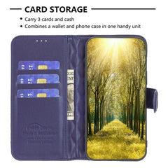 Funda de cuero tipo billetera con tapa y dis...