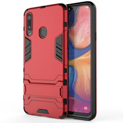 Para Samsung Galaxy A20s PC + TPU Estuche a prueba de golpes con soporte