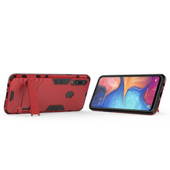 Para Samsung Galaxy A20s PC + TPU Estuche a prueba de golpes con soporte
