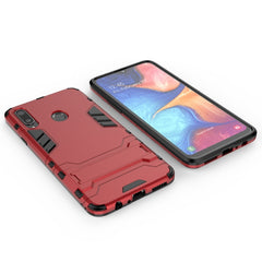 Para Samsung Galaxy A20s PC + TPU Estuche a prueba de golpes con soporte