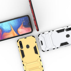 Para Samsung Galaxy A20s PC + TPU Estuche a prueba de golpes con soporte