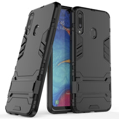 Para Samsung Galaxy A20s PC + TPU Estuche a prueba de golpes con soporte
