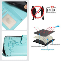 Funda para teléfono de cuero RFID con estamp...