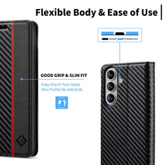 LC.IMEEKE Funda de cuero para teléfono con f...