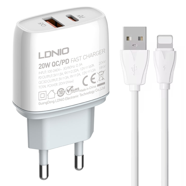 Cargador rápido USB + tipo C LDNIO Q229 QC3....