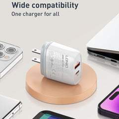 Cargador rápido USB + tipo C LDNIO Q229 QC3....
