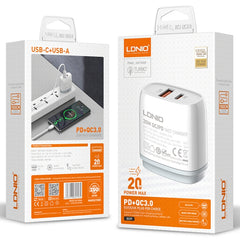 Cargador rápido USB + tipo C LDNIO Q229 QC3....