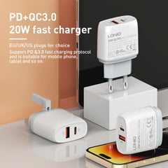 Cargador rápido USB + tipo C LDNIO Q229 QC3....