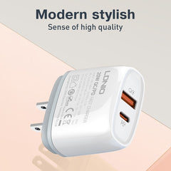 Cargador rápido USB + tipo C LDNIO Q229 QC3....