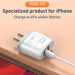 Cargador rápido USB + tipo C LDNIO Q229 QC3....
