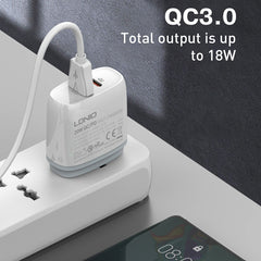 Cargador rápido USB + tipo C LDNIO Q229 QC3....