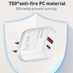 Cargador rápido USB + tipo C LDNIO Q229 QC3....