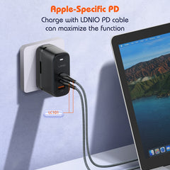 LDNIO Q366 65W USB + Cargador de puerto dual...