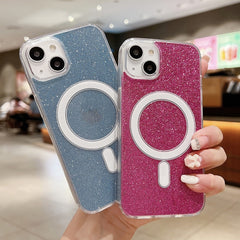 Funda para teléfono MagSafe con purpurina ac...
