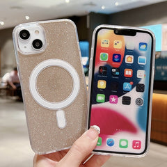 Funda para teléfono MagSafe con purpurina ac...