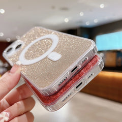 Funda para teléfono MagSafe con purpurina ac...