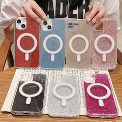 Funda para teléfono MagSafe con purpurina ac...