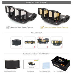 Para DJI Mavic Air Remote Control Hood Mirror Extended Range