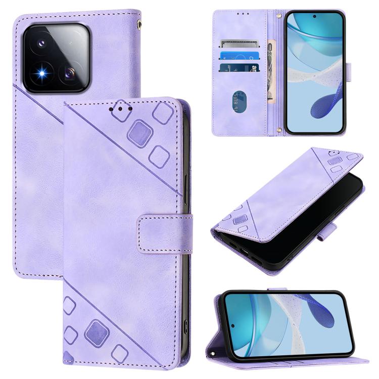 Funda para teléfono de piel con relieve y ta...