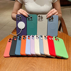 Funda magnética para teléfono MagSafe de sil...