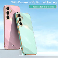 Funda para teléfono de TPU con borde dorado ...