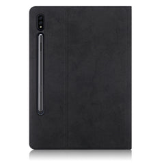 Estuche de cuero con tapa horizontal con sop...