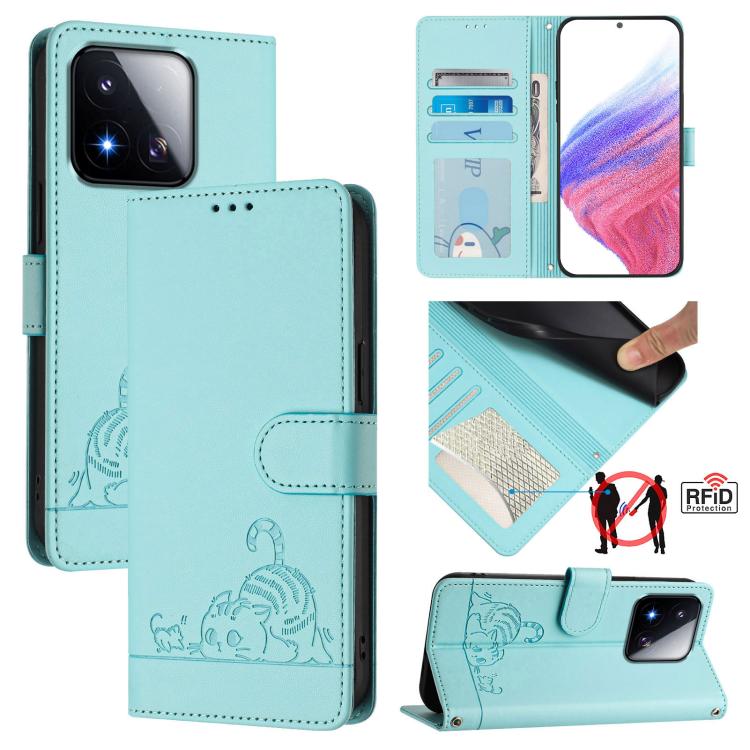 Funda para teléfono de cuero RFID con estamp...
