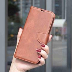 Funda de cuero con tapa para teléfono de col...