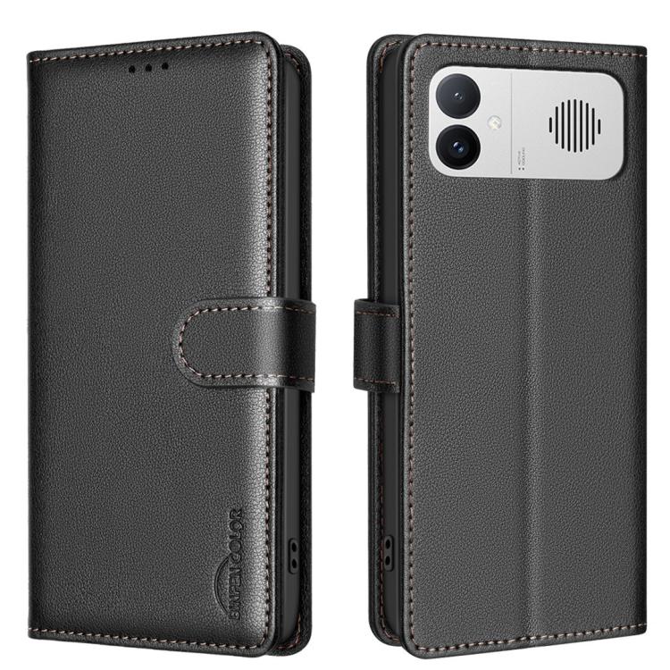 Funda de cuero antirrobo para teléfono con t...