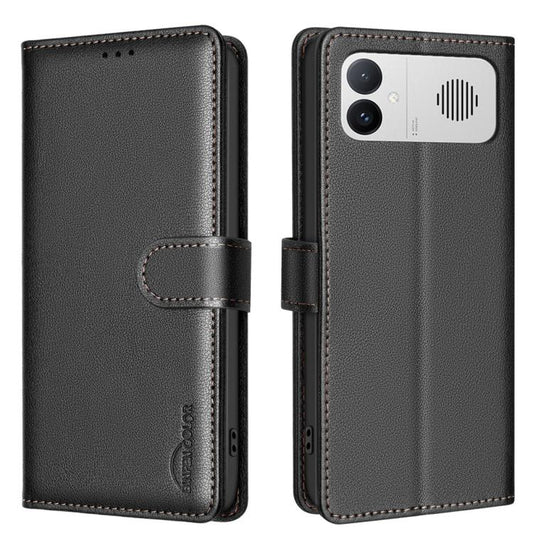 Funda de cuero antirrobo para teléfono con t...