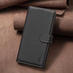 Funda de cuero antirrobo para teléfono con t...