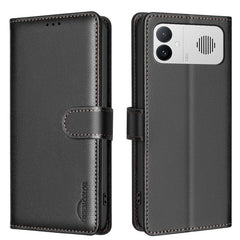Funda de cuero antirrobo para teléfono con t...