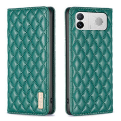 Funda para teléfono con tapa de cuero magnét...