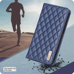 Funda para teléfono con tapa de cuero magnét...