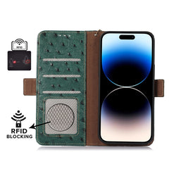 Funda para teléfono RFID de piel auténtica c...