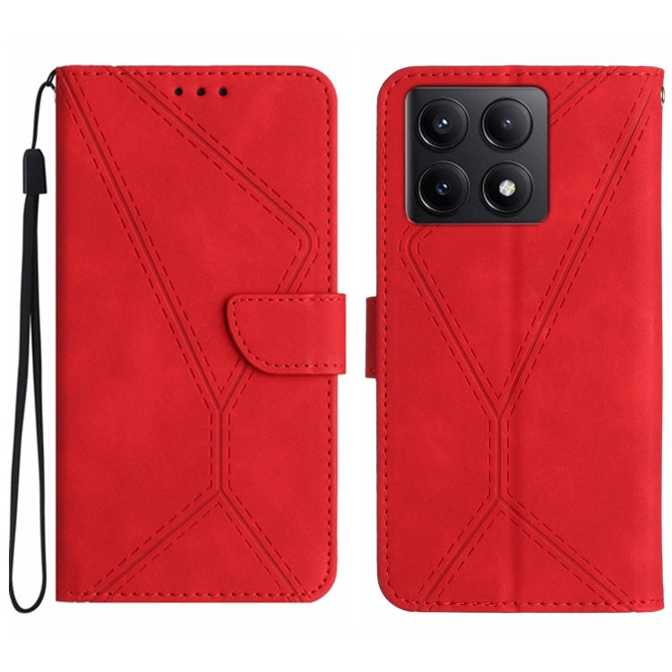 Funda para teléfono de cuero con costuras en...
