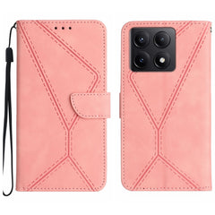 Funda para teléfono de cuero con costuras en...